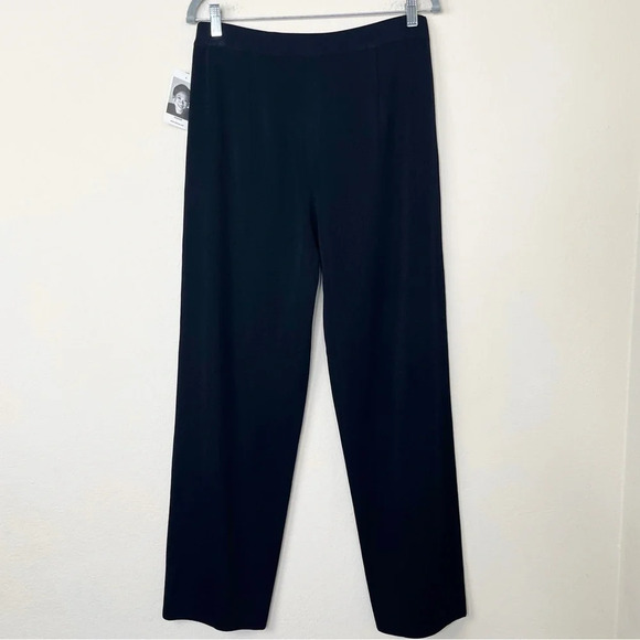 Exclusively Misook Slim Black Pant #907 Petite Large Pull On - Picture 5 of 9